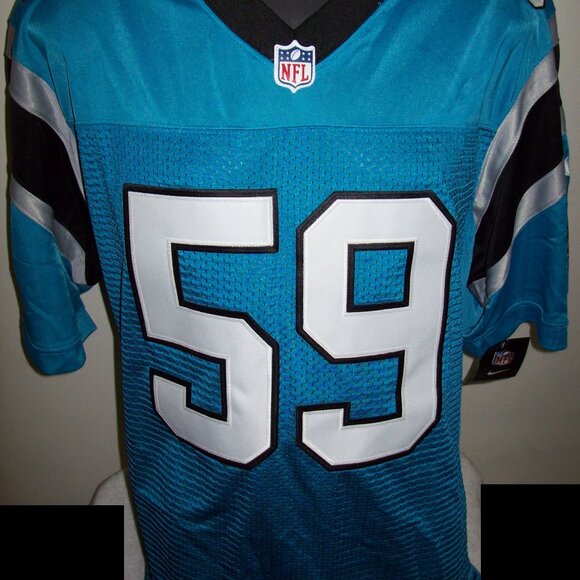 CAROLINA PANTHERS #59 KUECHLY sewn Jersey M L XL 2X 3X - Picture 1 of 3
